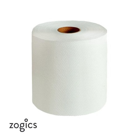 Zogics Paper Towels 800 feet, White, 6 PK ZOGHRT800W
